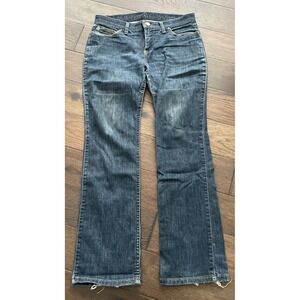 Wrangler Jeans Womens 7/8x32 Q-Baby Boot Cut Western Cowgirl Rodeo Blue Denim